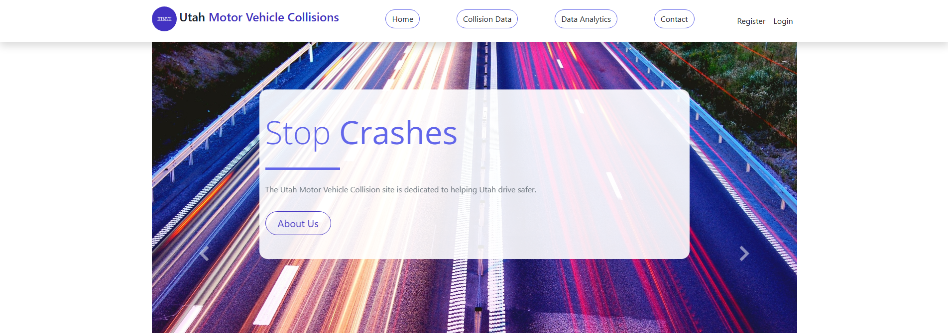 Collision data project preview